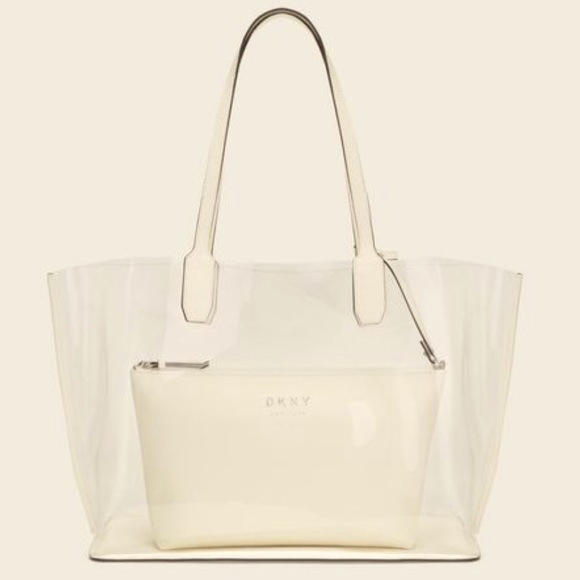Donna Karen DKNY Stadium Clear Tote w/ Pouch NWT